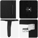 vidaXL Highboard 2 pcs Čierny dub Drevovláknitá doska a sklo – Obrázok 11