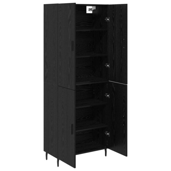vidaXL Highboard 2 pcs Čierny dub Drevovláknitá doska a sklo – Obrázok 5