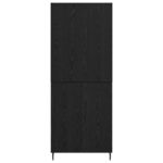 vidaXL Highboard 2 pcs Čierny dub Drevovláknitá doska a sklo – Obrázok 8