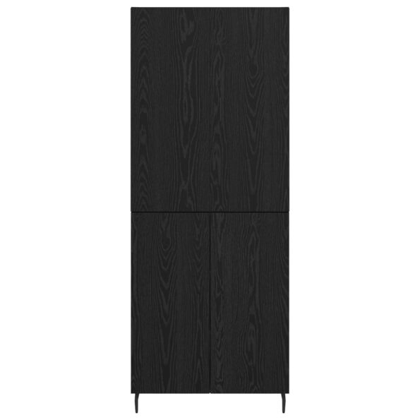 vidaXL Highboard 2 pcs Čierny dub Drevovláknitá doska a sklo – Obrázok 8