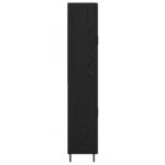 vidaXL Highboard 2 pcs Čierny dub Drevovláknitá doska a sklo – Obrázok 9