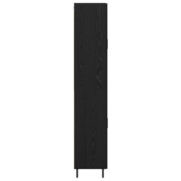 vidaXL Highboard 2 pcs Čierny dub Drevovláknitá doska a sklo – Obrázok 9