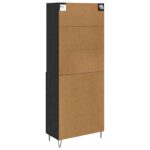 vidaXL Highboard so zásuvkou 2 pcs Čierny dub Kompozitné drevo – Obrázok 10