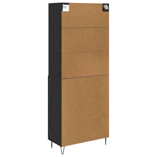vidaXL Highboard so zásuvkou 2 pcs Čierny dub Kompozitné drevo – Obrázok 10