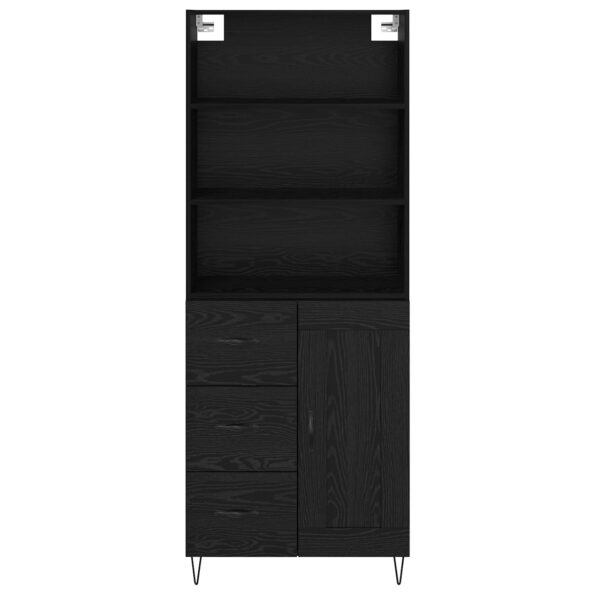 vidaXL Highboard so zásuvkou 2 pcs Čierny dub Kompozitné drevo – Obrázok 8