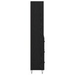 vidaXL Highboard so zásuvkou 2 pcs Čierny dub Kompozitné drevo – Obrázok 9