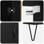 vidaXL Highboard 2 pcs Čierny dub Konštrukčné drevo a sklo – Obrázok 11