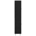 vidaXL Highboard 2 pcs Čierny dub Konštrukčné drevo a sklo – Obrázok 9