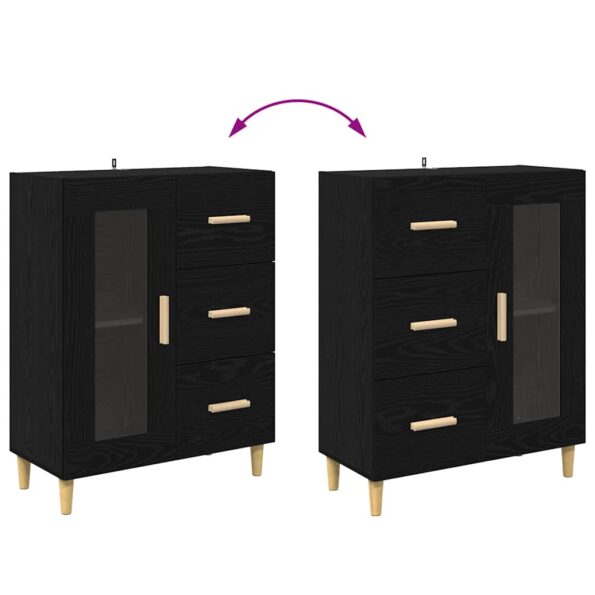 vidaXL Highboard Čierny dub 69,5 x 34 x 180 cm Kompozitné drevo – Obrázok 13