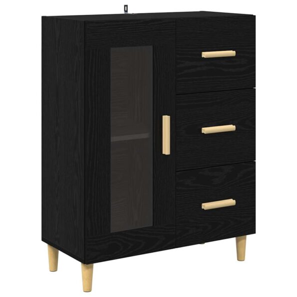 vidaXL Highboard Čierny dub 69,5 x 34 x 180 cm Kompozitné drevo – Obrázok 6
