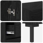 vidaXL Highboard so zásuvkou 2 pcs Čierny dub Kompozitné drevo – Obrázok 11