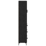 vidaXL Highboard so zásuvkou 2 pcs Čierny dub Kompozitné drevo – Obrázok 9