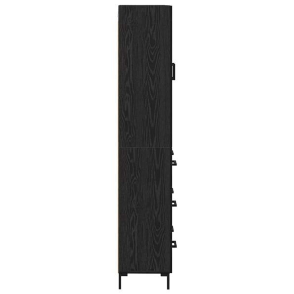 vidaXL Highboard so zásuvkou 2 pcs Čierny dub Kompozitné drevo – Obrázok 9