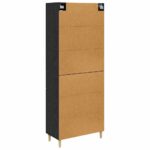 vidaXL Highboard Nástenný 2 pcs Čierny dub Kompozitné drevo – Obrázok 10
