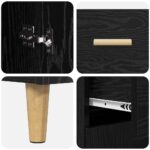 vidaXL Highboard Nástenný 2 pcs Čierny dub Kompozitné drevo – Obrázok 11