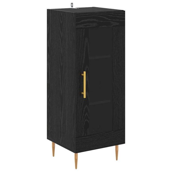 vidaXL Highboard 2 pcs Čierny dub Kompozitné drevo – Obrázok 6