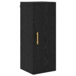 vidaXL Highboard 2 pcs Čierny dub Kompozitné drevo – Obrázok 7