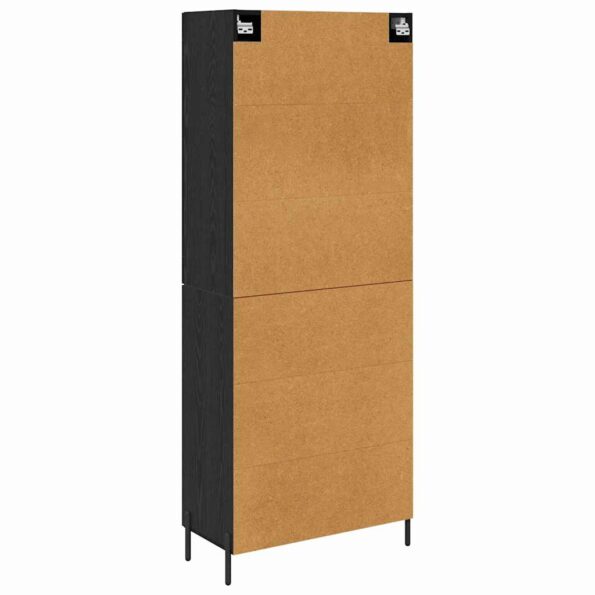 vidaXL Highboard 2 pcs Čierny dub Kompozitné drevo – Obrázok 10