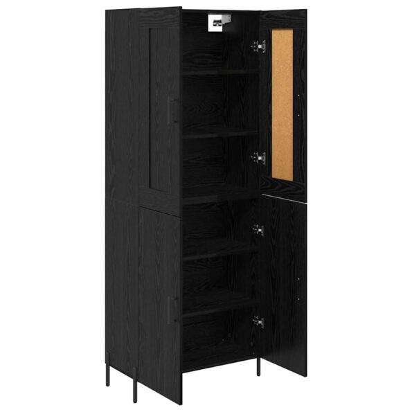 vidaXL Highboard 2 pcs Čierny dub Kompozitné drevo – Obrázok 5