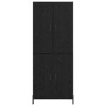 vidaXL Highboard 2 pcs Čierny dub Kompozitné drevo – Obrázok 8