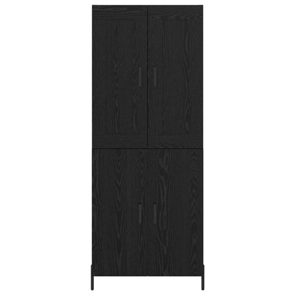 vidaXL Highboard 2 pcs Čierny dub Kompozitné drevo – Obrázok 8