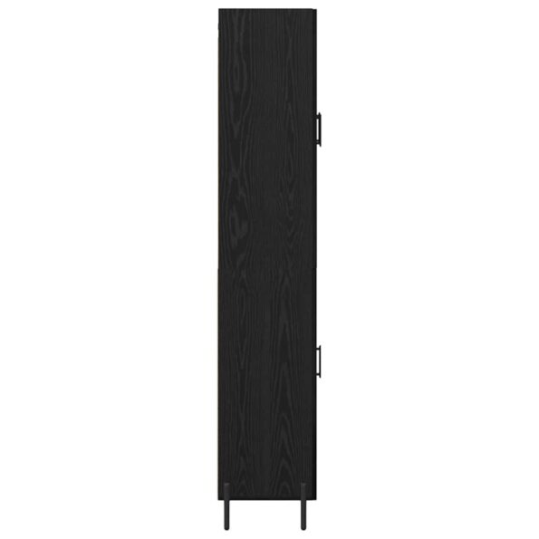 vidaXL Highboard 2 pcs Čierny dub Kompozitné drevo – Obrázok 9
