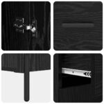 vidaXL Highboard so zásuvkou 2 pcs Čierny dub Kompozitné drevo – Obrázok 11