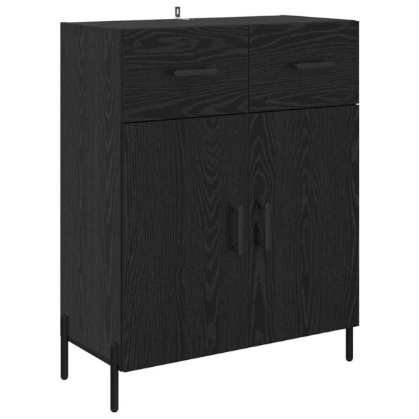 vidaXL Highboard so zásuvkou 2 pcs Čierny dub Kompozitné drevo – Obrázok 6