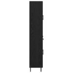 vidaXL Highboard so zásuvkou 2 pcs Čierny dub Kompozitné drevo – Obrázok 9