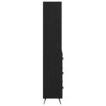 vidaXL Highboard Čierny dub 69,5 x 34 x 180 cm Kompozitné drevo – Obrázok 9