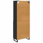vidaXL Highboard so zásuvkou 2 pcs Čierny dub Kompozitné drevo – Obrázok 10