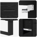 vidaXL Highboard so zásuvkou 2 pcs Čierny dub Kompozitné drevo – Obrázok 11