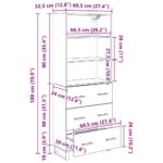 vidaXL Highboard so zásuvkou 2 pcs Čierny dub Kompozitné drevo – Obrázok 12