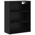 vidaXL Highboard so zásuvkou 2 pcs Čierny dub Kompozitné drevo – Obrázok 7