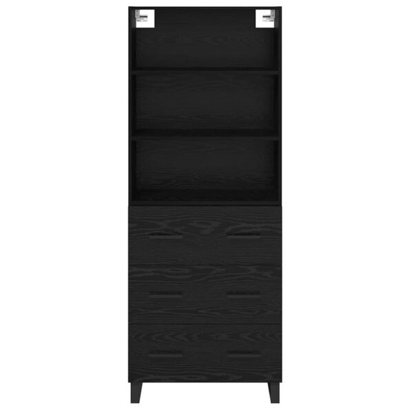 vidaXL Highboard so zásuvkou 2 pcs Čierny dub Kompozitné drevo – Obrázok 8