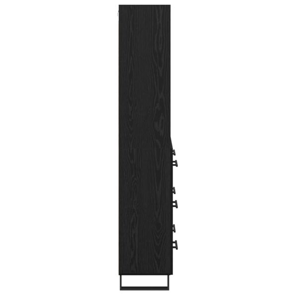 vidaXL Highboard so zásuvkou 2 pcs Čierny dub Kompozitné drevo – Obrázok 9