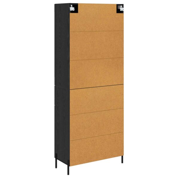 vidaXL Highboard Čierny dub 69,5 x 34 x 180 cm Kompozitné drevo – Obrázok 10