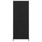 vidaXL Highboard Čierny dub 69,5 x 34 x 180 cm Kompozitné drevo – Obrázok 8
