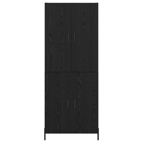vidaXL Highboard Čierny dub 69,5 x 34 x 180 cm Kompozitné drevo – Obrázok 8