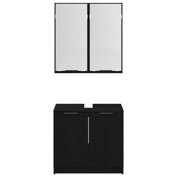 vidaXL Set kabinetov do kúpeľne 2 pcs Čierny dub Kompozitné drevo – Obrázok 8