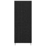vidaXL Highboard Čierny dub 69,5 x 34 x 180 cm Kompozitné drevo – Obrázok 8