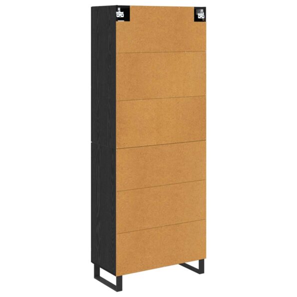 vidaXL Highboard 2 pcs Čierny dub Drevovláknitá doska a sklo – Obrázok 10