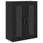 vidaXL Highboard 2 pcs Čierny dub Drevovláknitá doska a sklo – Obrázok 7
