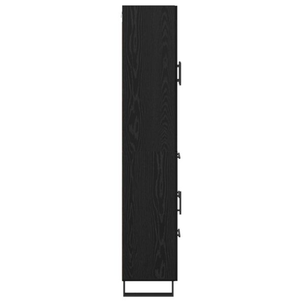 vidaXL Highboard 2 pcs Čierny dub Drevovláknitá doska a sklo – Obrázok 9