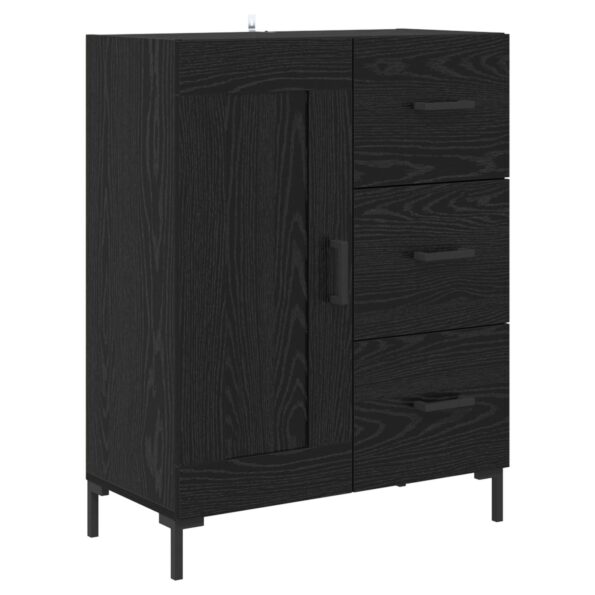 vidaXL Highboard Čierny dub 69,5 x 34 x 180 cm Kompozitné drevo – Obrázok 6