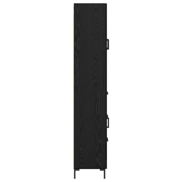 vidaXL Highboard Čierny dub 69,5 x 34 x 180 cm Kompozitné drevo – Obrázok 9