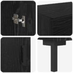 vidaXL Highboard 2 pcs Čierny dub Kompozitné drevo – Obrázok 11