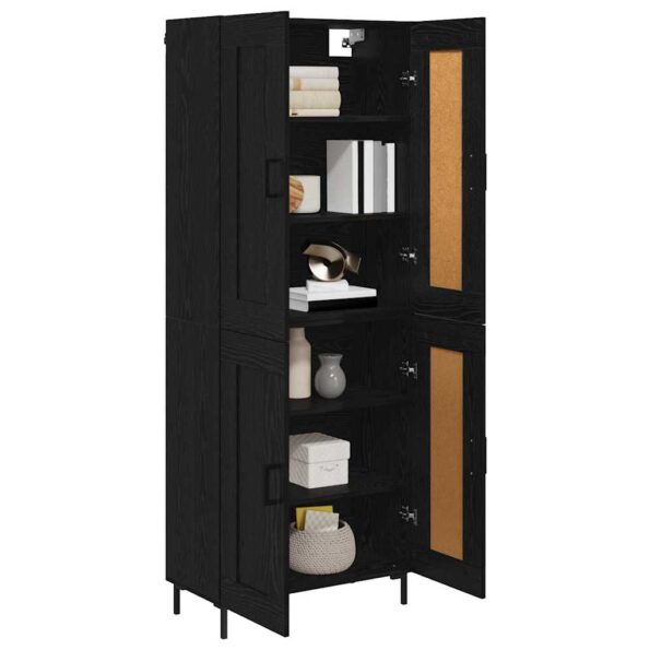 vidaXL Highboard 2 pcs Čierny dub Kompozitné drevo – Obrázok 3