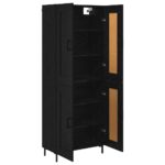 vidaXL Highboard 2 pcs Čierny dub Kompozitné drevo – Obrázok 5