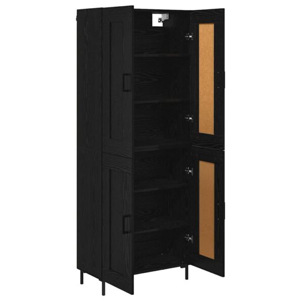 vidaXL Highboard 2 pcs Čierny dub Kompozitné drevo – Obrázok 5